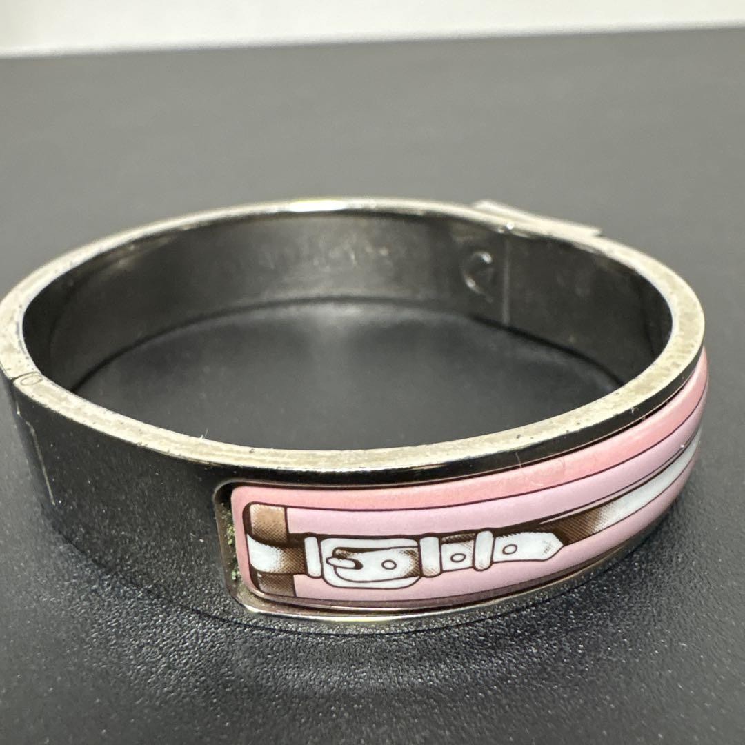 HERMES pink bangle bracelet luxury high quality women's jewelry from Japan-image
