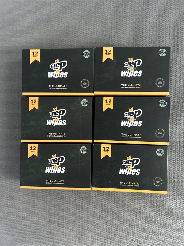 Crep Protect Shoe Cleaning Wipes 12 Pack (6 Boxes In Total)- 72 Count New Sealed