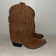 Smoky Mountain Boots Western Boots Youth Girls Size 5 Brown Suede Fringe Cowgirl
