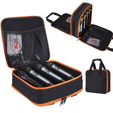 Microphone Case,Wireless Microphone Bag,Portable Storage Case,8 Slots Mic Car...