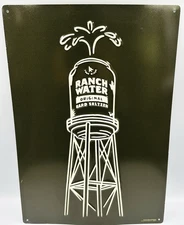 Lone River Ranch Water Black Oil Derrick Metal Hard Seltzer Tin Sign 16.5"x11.5"