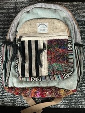 Himalayan Hemp Backpack Nepal Boho Hippie Multi Color Eco Friendly 100 Pure