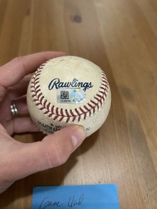 Game Used Autographed ROMLB Baseball Signed By Yonder Alonso Chicago White Sox