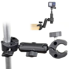 Double Super Clamp Camera Mount, Umbrella Clamp for Chair, Desk, Stroller, Wa...