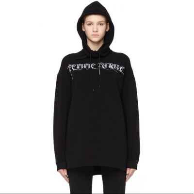 BALENCIAGA - バレンシアガ Femme Fatale Headscarf Hoody パーカー Balenciaga Grey Femme Fatale Headscarf Hoodie Balenciaga
