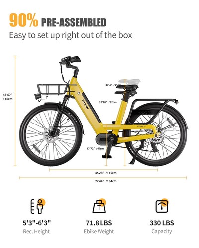 Vitilan L5 48V 15AH E-Bike 26"Fat Tire E-Mountain Bike 250W City E-Bike 25KM/H - Picture 12 of 14