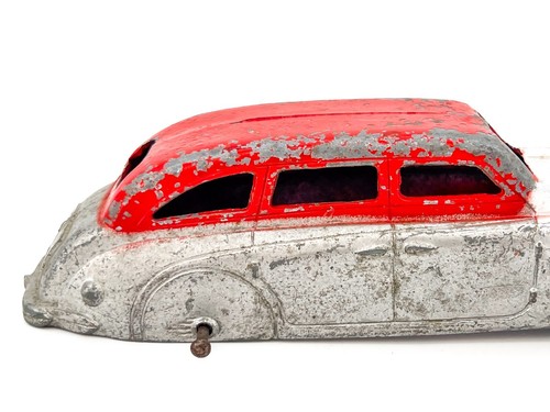 Original Vtg Red Tootsietoy JUMBO TORPEDO Streamline Sedan #1018 Metal RARE ASIS - Picture 5 of 17