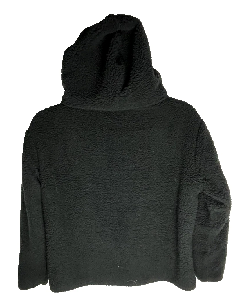 UNDERCOVER Felpa con cappuccio Victoria's Secret ROSA logo grafico reversibile in pile taglia M nera B*O