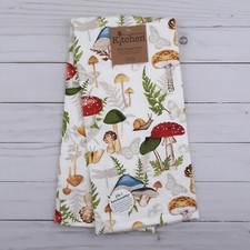 Kitchen Dish Towel Botanical Mushroom Woodlan...