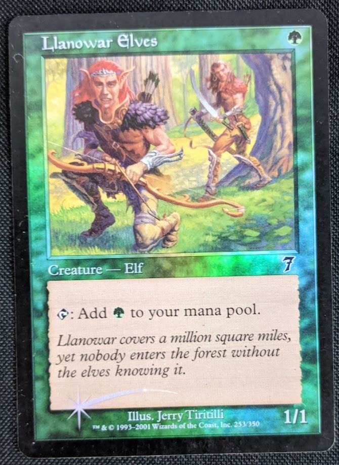 Llanowar Elves FOIL - MTG Magic the Gathering - Seventh 7th