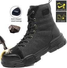 Mens Boots Steel Toe Cap Work Boots Safety Shoes Winter Snow Boots Comfortable