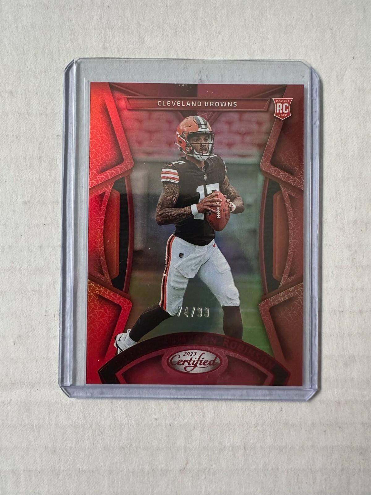 2023 Panini Certified #136 Dorian Thompson-Robinson RC Red Mirror # /99