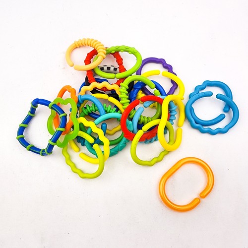 Baby Rings Links Connecting Clips Car Seat Stroller Teether Toys Chain Lot of 26