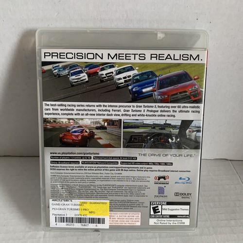 Grand Turismo 5 Prologue PS3 Sony PlayStation 3 Game CIB Used Preowned +Manual - Picture 3 of 6
