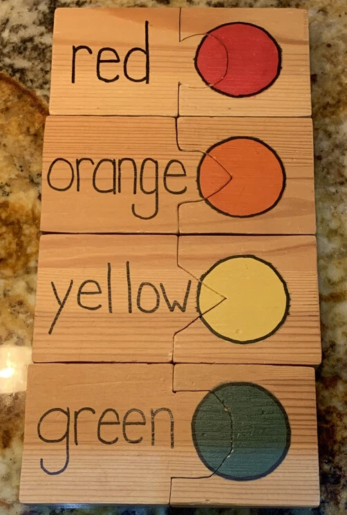 Matching Color And Caterpillar Number Handmade Wooden Puzzles - Image 3 of 4