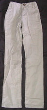 OLD NAVY ADJUSTABLE WAIST BEIGE KHAKI PANTS-SIZE 8 SLIM-PRE OWNED