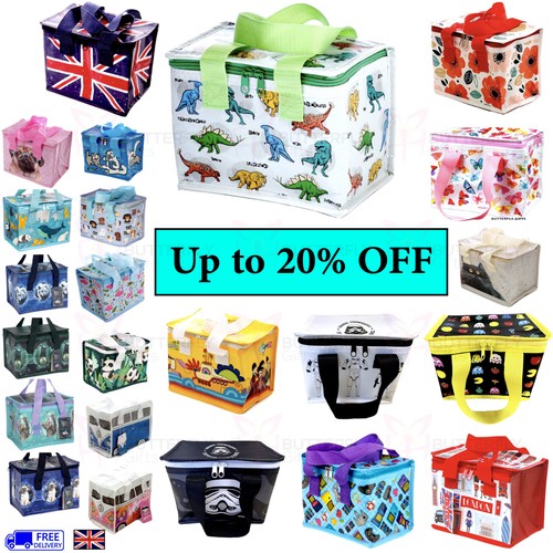 Children's Kids Adult Lunch Bags Insulated Cool Bag Picnic Bags School Lunchbox - Picture 3 of 229
