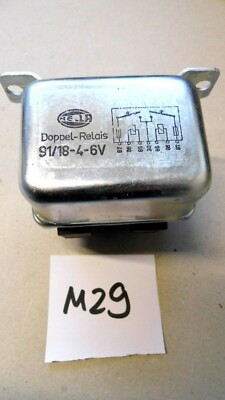Double Relay, Genuine Hella 6V, for BMW 1500, 1962-1964, Old Stock!