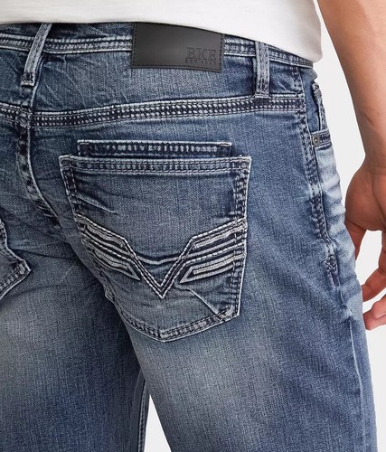 250301 NEW BUCKLE BKE MENS CARTER BOOT STRETCH JEANS IN TACCHINO SZ 32x34 - Picture 3 of 4