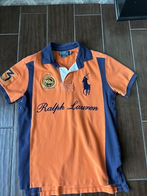 POLO RALPH LAUREN BLACKWATCH BIG PONY POLO SHIRT Orange #3 Medium Rugby 
