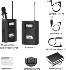 6channels Uhf Wireless Lavalier Photographic Recording Microphone For Slr Camera