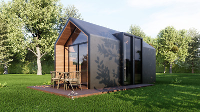 Modern Small Cabin House 10 x20 ,Tiny House 3D Images & PDF Architectural Plan