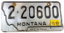 Vintage Montana 1966 Auto License Plate Cascade Co Garage Wall Decor Collector