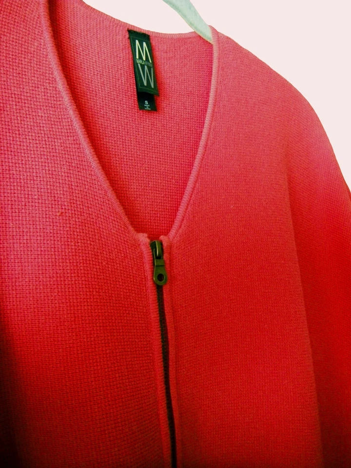 MARLA WYNNE BOXY KIMONO MANGA CREMALLERA FRONTAL CÁRDIGAN, BUSTO ALREDEDOR DE 55", TALLA S, NUEVO SIN ETIQUETAS Foto 3 de 4