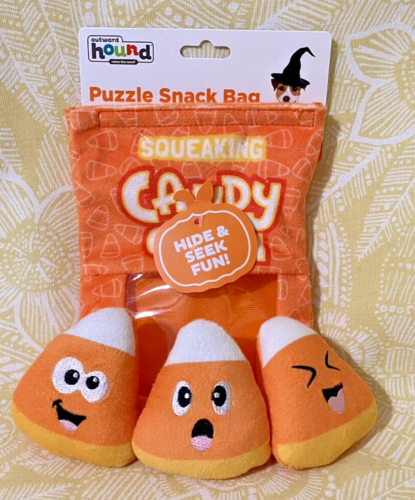 Outward Hound CANDY CORN Squeaky Puzzle Snack Bag Dog Toy New -FREE SHIPPING- - Picture 1 of 8