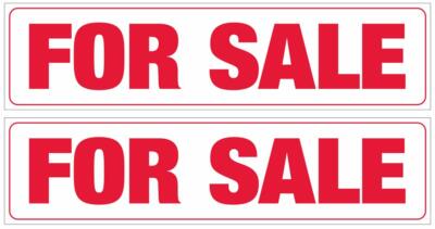 Double Sided Real Estate Corrugated Sign Riders 2PK(Includes 4 - 8'' Sign Stakes)