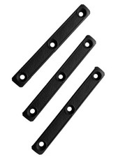 Pack of 3  M-LOK rail 5" cover grip panels - Black / 3-slot For MLOK rails