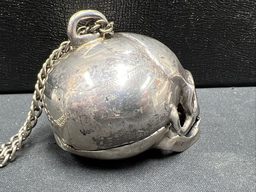 1700s George Lindsey Chain Driven Sterling Silver Skull Case & Dial Pocket Watch - Picture 11 of 13
