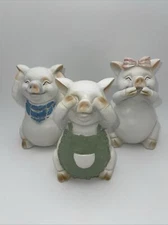Hear No Evil, Speak No Evil, See No Evil - Super Cute Pig Set