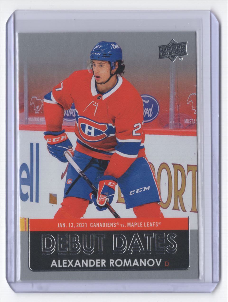 2021-22 Upper Deck Debut Dates Alexander Romanov Montreal Canadiens #DD-18