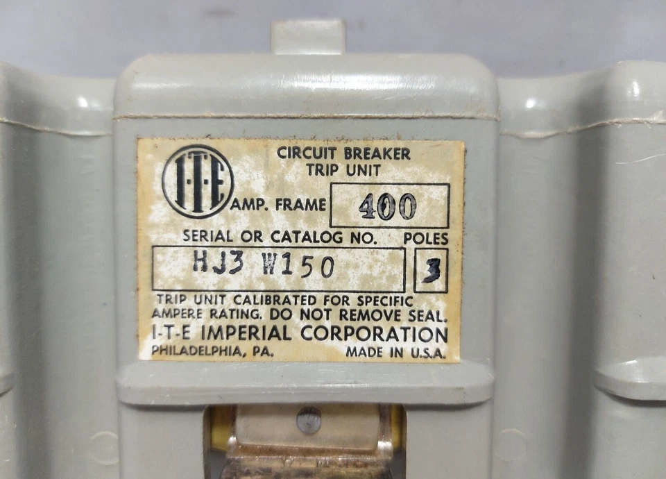 ITE HJ3W150 Circuit Breaker Trip Unit - Image 3 of 4