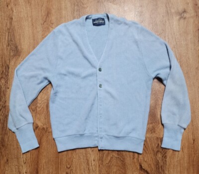 Vintage Arnold Palmer Cardigan Sweater Mens Medium Blue 19