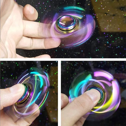 Rainbow Crystals Metal Fidget Spinner Toy Boys Girls Kids Adults ADHD Focus 💎💎 - Picture 6 of 21