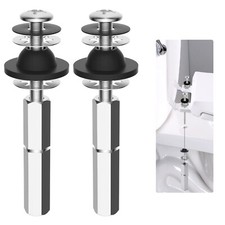 2PCS Toilet Seat Bolts Kit,Heavy Duty Toilet Bolts with Extra Long Downlock Nuts