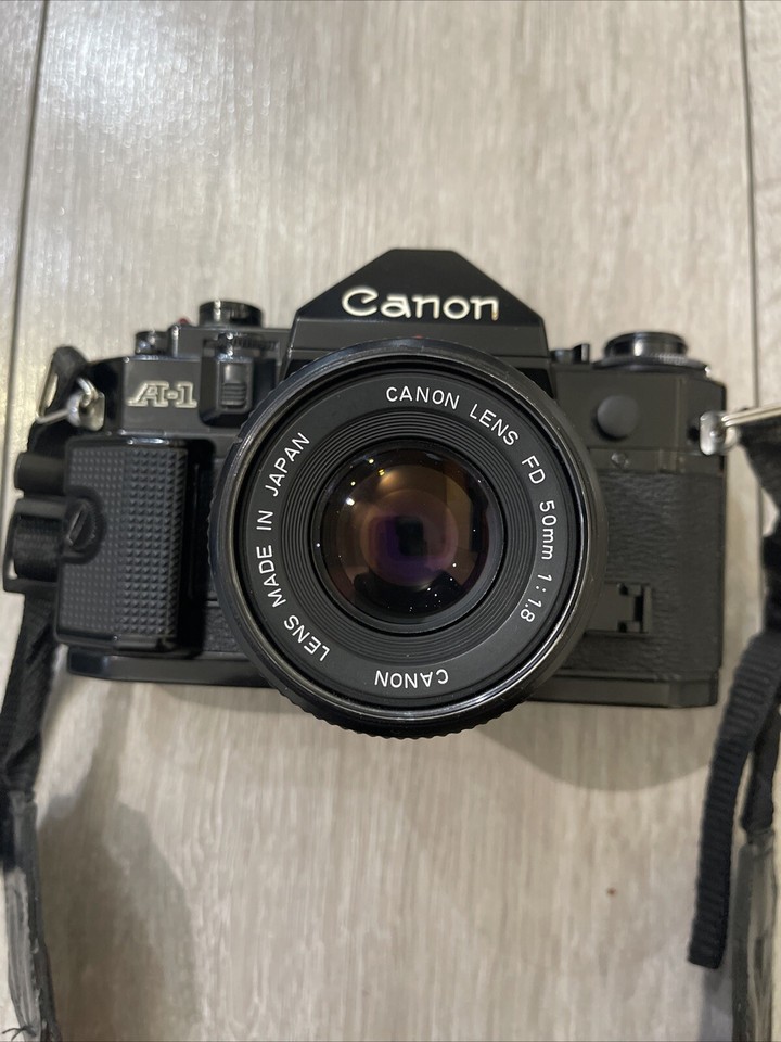 Canon A1 Vintage Film Camera With Canon Speedlite 199A Flash eBay