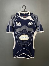 SCOTLAND RUGBY UNION PLAYER ISSUE JERSEY SHIRT CANTERBURY SIGNED TEAM SIZE M