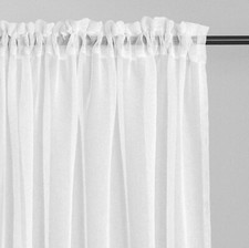 A pair of high quality Voile & cotton-look Voile slot Curtain 2 Panels 11 sizes