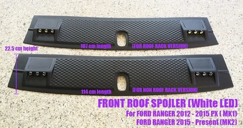 [K] FRONT ROOF SPOILER WILDTRAK FOR FORD RANGER MK1 MK2 PX1 PX2 2012-2018 - Image 2 of 4