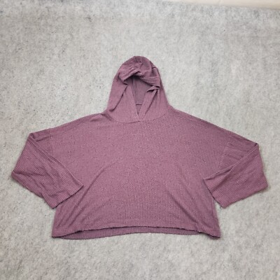 Free Press Sweater Women Extra Small Purple Over Sized Hoodie Sweatshirt Ladies