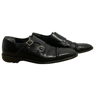 Stacy Adams Leather Double Monk Strap Shoes Mens 9.5 Black  display picture 3