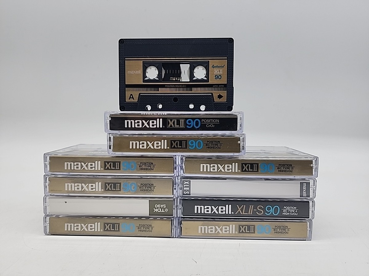 Lot 10 Maxell XLII 90 Pure Epitaxial High Bias Cassette Tapes