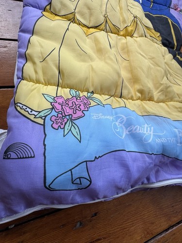 Saco de dormir infantil vintage de los años 90 ERO Disney La Bella y la Bestia raro - Imagen 3 de 8