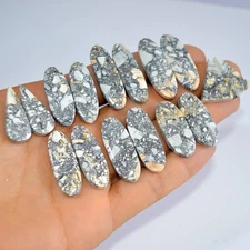 8 Pairs 275 Cts Natural Maligano Jasper Loose Gemstone Pair 35x10 23x15mm #16222