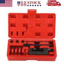 13PCS Chain Cutter Rivet Tool Set Riveting Breaker ATV/Bike/Motorcycle/Cam Drive