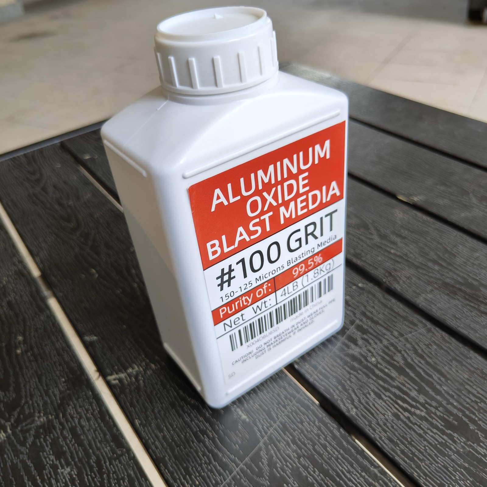 #100 Grit Aluminum Oxide Sandblasting Medium (4 Lbs/1.8 Kg) Fine Sandblasting...