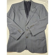 VTG Polo University Club Ralph Lauren Mens Grey Glen Plaid Wool Blazer